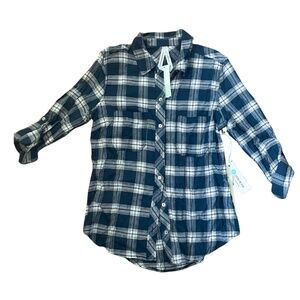 Liverpool Weldon Lurex Detail Top Teal Green Size Small NWT